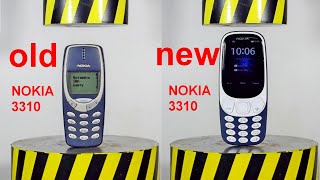 HYDRAULIC PRESS VS OLD AND NEW NOKIA 3310