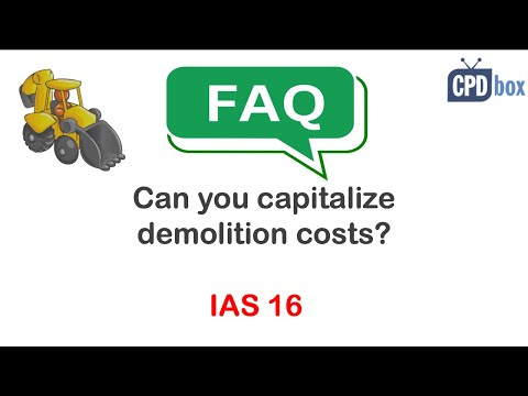 Can you capitalize demolition costs under IFRS? - CPDbox answers