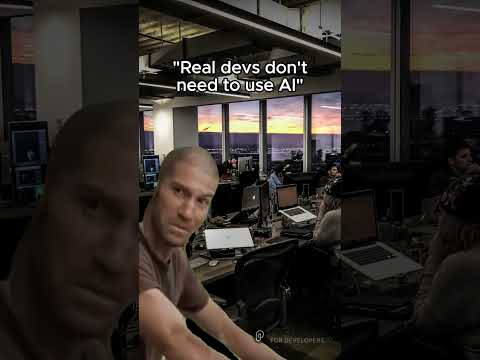 "Real devs don't need AI" 😂 #codingmeme #tech #ai