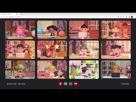 group study #9 🌸 spring lofi bgm 🍃 page flips, keyboard ambience | animal crossing study aid