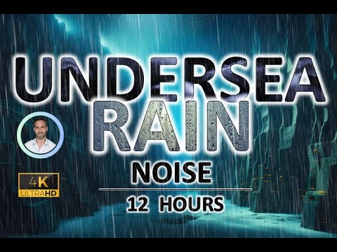 Soothing Undersea Rain Noise | 12 Hours BLACK SCREEN | Study, Sleep, Tinnitus Relief & Focus