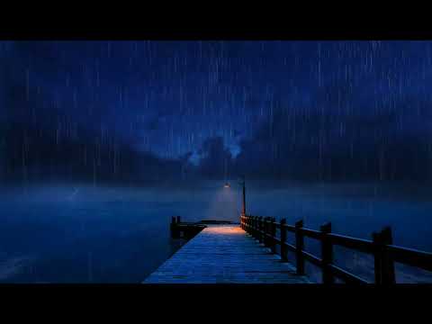 Little Harbour by the Lake in a Rainy Stormy Day | 2K Relaxing Screensaver