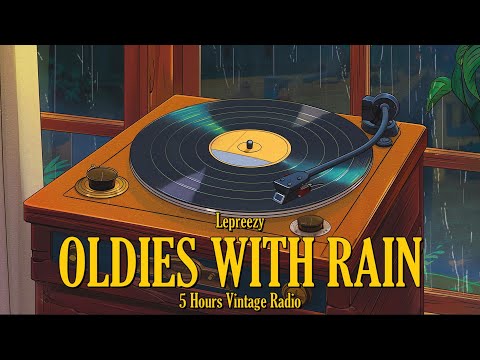 oldies playing in another room and it's raining (vintage radio)