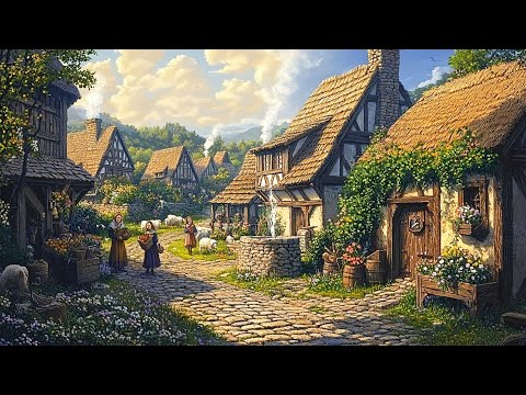 Peaceful Medieval Village Music | Serene Tunes for Relaxation and Tranquility