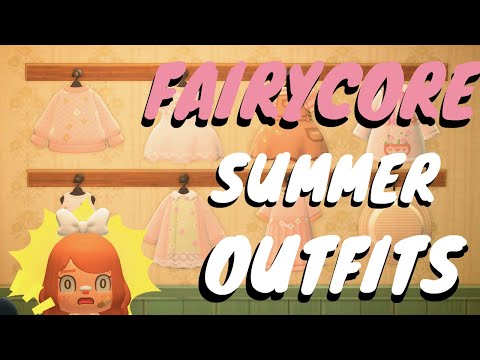 FAIRYCORE SUMMER OUTFIT DESIGNS FOR ACNH! // Animal Crossing: New Horizons Pro Designs and QR Codes!