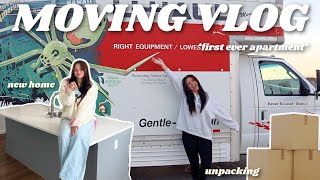 MOVE IN VLOG 🏠✨ moving into my first ever apartment, unpacking, living alone, organizing