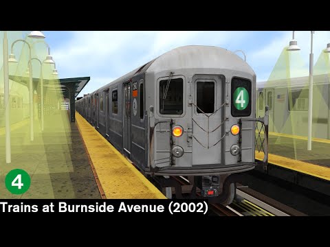 OpenBVE Virtual Railfanning: 4 Trains at Burnside Avenue (2002)