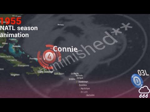 **UNFINISHED** 1955 North Atlantic Hurricane Season Animation