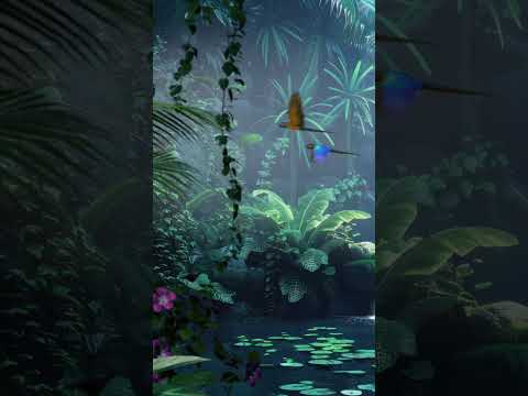 Jungle Oasis Ambience - Nature Sounds for Reading & Writing 🌴✨ #shorts #naturesounds #junglesounds