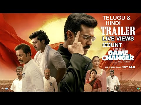 Game Changer Trailer Telugu & Hindi Live Views Count| Ram Charan | Kiara Advani | Shankar | Thaman S