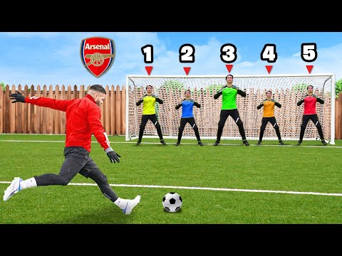 1 PRO FOOTBALLER vs 5 GOALKEEPERS