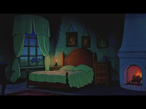 fall asleep with oldies playing in another room (nostalgic ASMR, fireplace sounds)