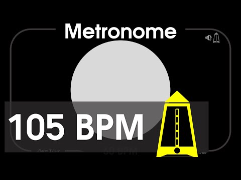 105 BPM Metronome - Allegretto - 1080p - TICK and FLASH, Digital, Beats per Minute