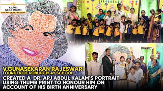 Thumb Print Art Tribute to Dr. APJ Abdul Kalam | Birth Anniversary Special