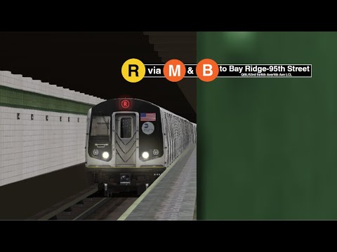 OpenBVE (R160B) R Train from Forest Hills-71st Avenue to Bay Ridge-95th Street via 6th Avenue/Bridge