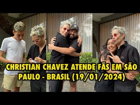 CHRISTIAN CHAVEZ ATENDE FÃS EM SÃO PAULO - BRASIL (19/01/2024)