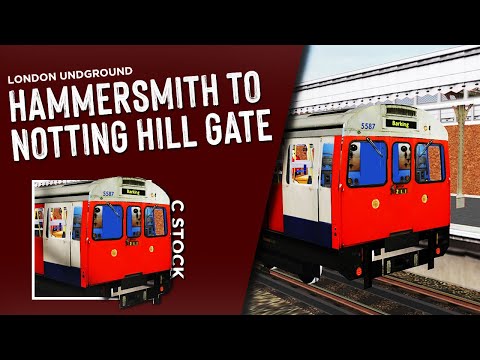 OpenBVE London Underground Hammersmith to Notting Hill Gate