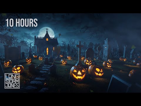 A Spooky Graveyard Halloween Soundscape for a Relaxing, Haunted Night | 10 HOURS