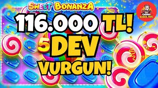 SWEET BONANZA 🍭 SLOT OYUNLARI 🍭MUHTEŞEM KAZANÇ! | 1000X OLMADAN 116.000 TL KAZANDIK! | BİG WİN!