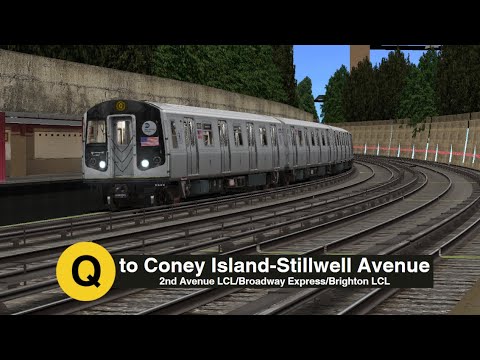 OpenBVE Fiction: (R153) Q Train from 96th Street-2nd Avenue to Coney Island-Stillwell Avenue