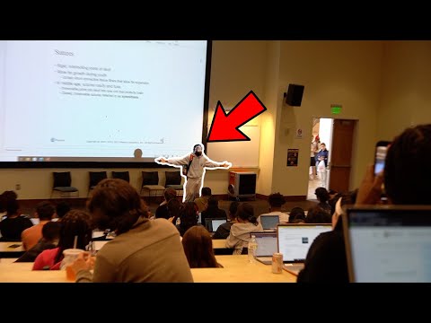 Dropping Out Of College Class Lecture Prank!