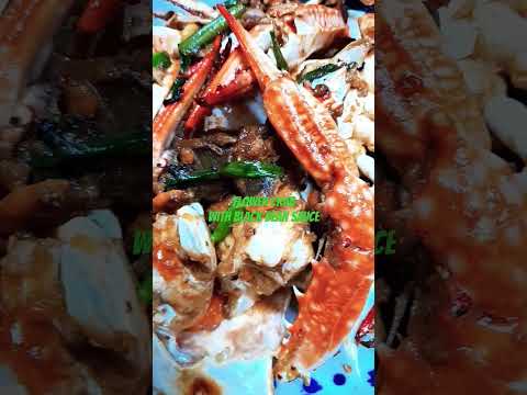 Flower Crab with black bean sauce #crab #shortsvideo #cooking