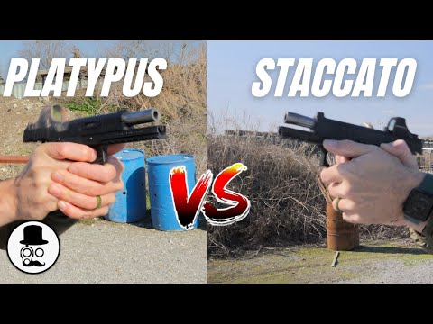 Staccato HD P4 vs Stealth Arms Platypus - Glock 1911 Shoot Out