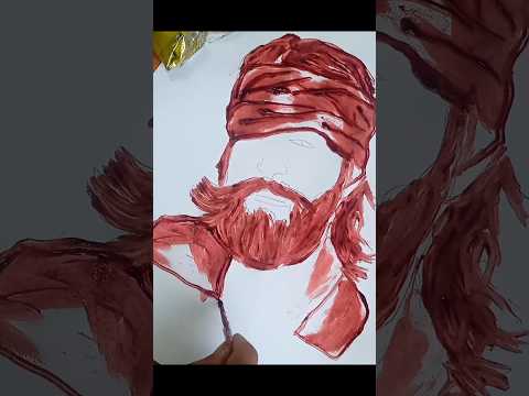 Drawing with mehandi kgf yash#shorts #kgf #yash #trendingshorts #shortsfeed