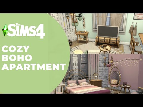 Cozy Boho Apartment Speed Build | The Sims 4 High School Years