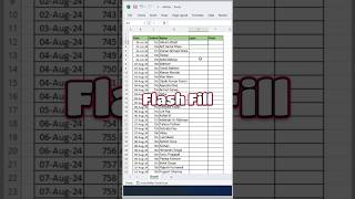 How to use Flash Fill from the mouse#excelshorts #ytshorts #shorts