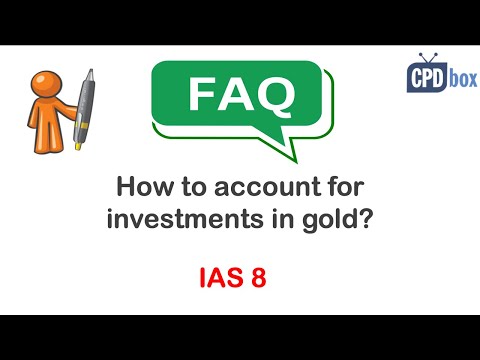 How to account for investments in gold under IFRS? - CPDbox answers