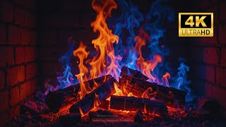 🔥🔥Virtual Fireplace 4K (12 HOURS) | Relaxing Fire Sounds for Sleep & Focus