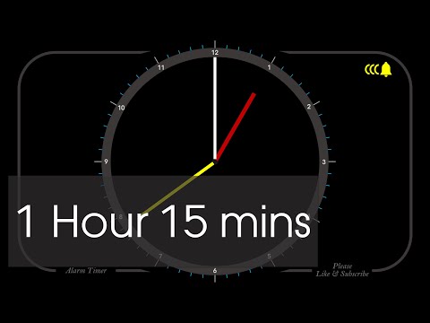 1 Hour 15 Minutes - Analog Clock Timer & Alarm - 1080p - Countdown