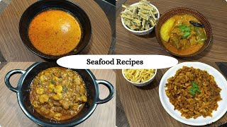 Seafood Recipes| Sukhe Bombil Vangi Kalvan| Prawns Curry| Dry Prawns Chutney| Kolambi Lipte.