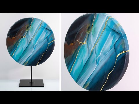 LABRADORITE PLANET | How I turned an abstract painting into a sculpture