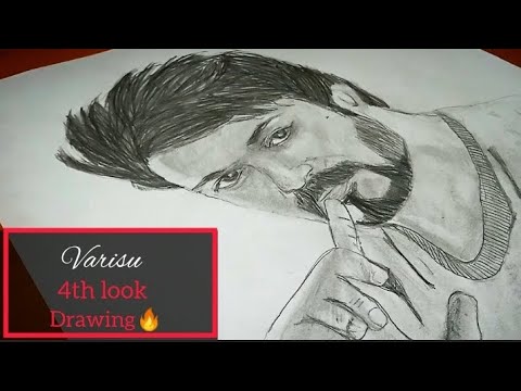 varisu 4th look Vijay drawing /Thewallofart