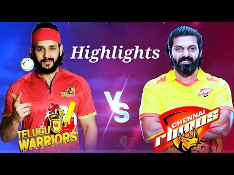 CCL 2025 : Telugu Warriors Vs Chennai Rhinos||Match 8 Highlights|| CCL 2025 #ccl #ccl2025 #cricket