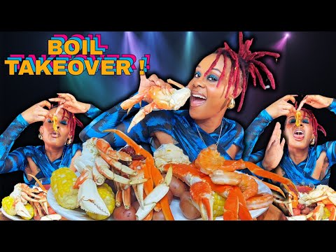 Tasha Forced Me To Do This DRENCHED SEAFOOD BOIL | Channel Takeover