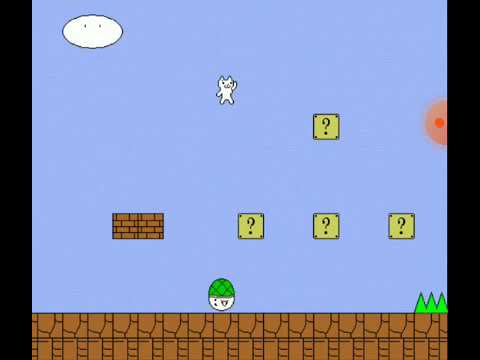 【世界最速】しょぼんのアクション  cat mario  world worst