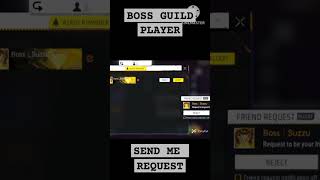 BOSS GUILD PLAYER SEND ME REQUEST #freefiremax #boss #jigsofficial#boss #jigsofficial