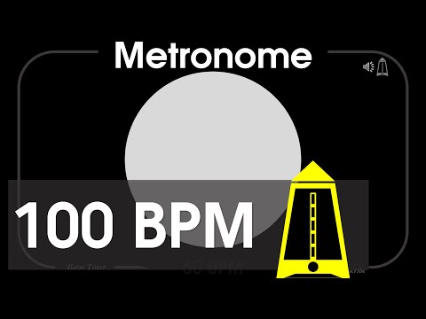 100 BPM Metronome - Allegretto - 1080p - TICK and FLASH, Digital, Beats per Minute