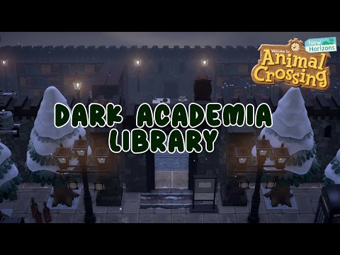 WINTER DARK ACADEMIA INTERACTIVE LIBRARY | Speed Build | ACNH