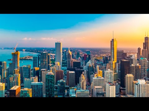 Chicago Time Lapse & Drone Aerials Screensaver (No Sound) - 4K UHD