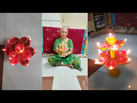 Grandma Making Diwali DiyaDiwali waste Diya reuse idea-New idea with old diya-best use of waste Diya