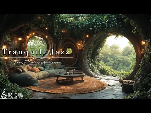 Tranquil Jazz in a Cozy Forest Hideaway | Relaxing Morning Jazz Music With Nature Therapy