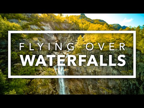 Peaceful Piano Relaxation Music with Drone Aerial Waterfalls - 4K UHD