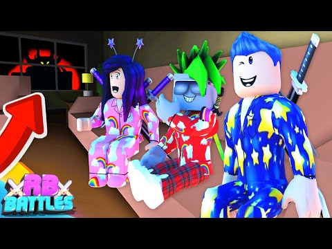 LAST PERSON TO SURVIVE THIS SLEEPOVER WINS ROBUX!! (Roblox Battles)