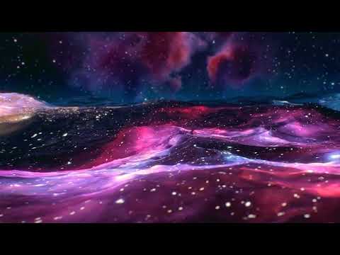 Water Waves Reflecting Neon Space and Stars | HD Relaxing Screensaver