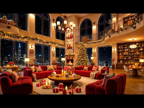 Christmas Jazz 2025 🎄 Luxury Apartment Ambience with Elegant Jazz Saxophone Music 🎷Christmas Songs