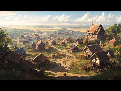 Fantasy Medieval Village | Relaxing Celtic Music | A Medieval Village With Celtic Music to Relax